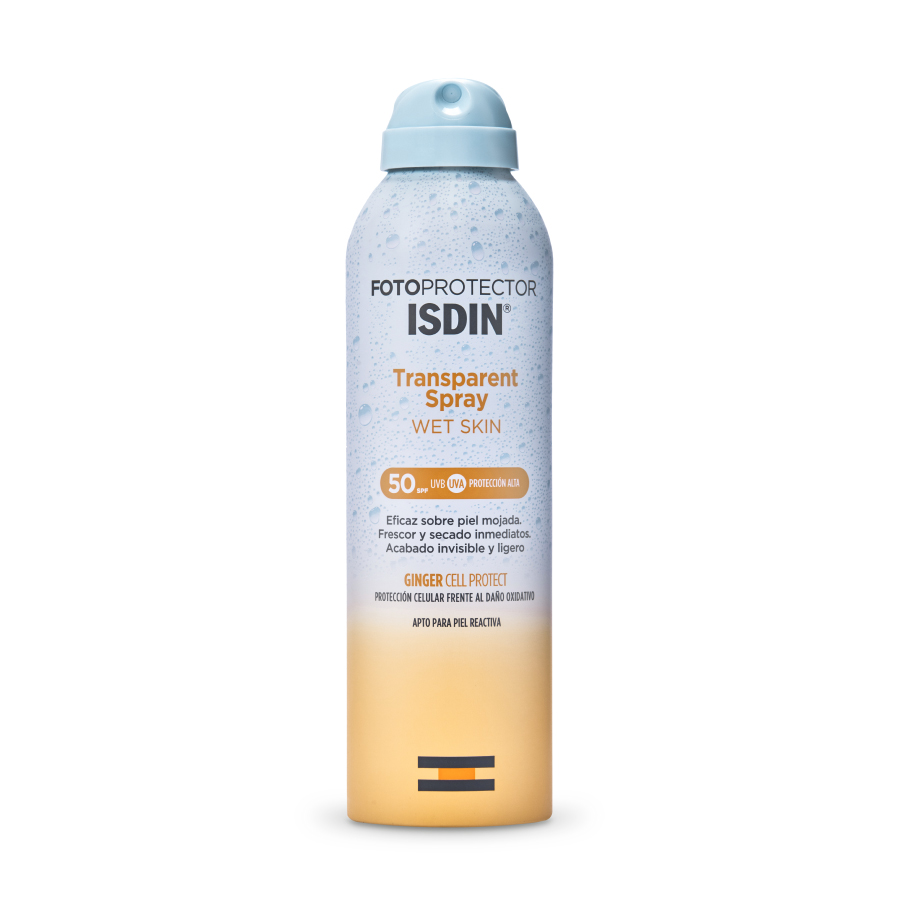 Imagen de Isdin Fotoprotector solar Transparent Spray Wet Skin Fps 50 250ml