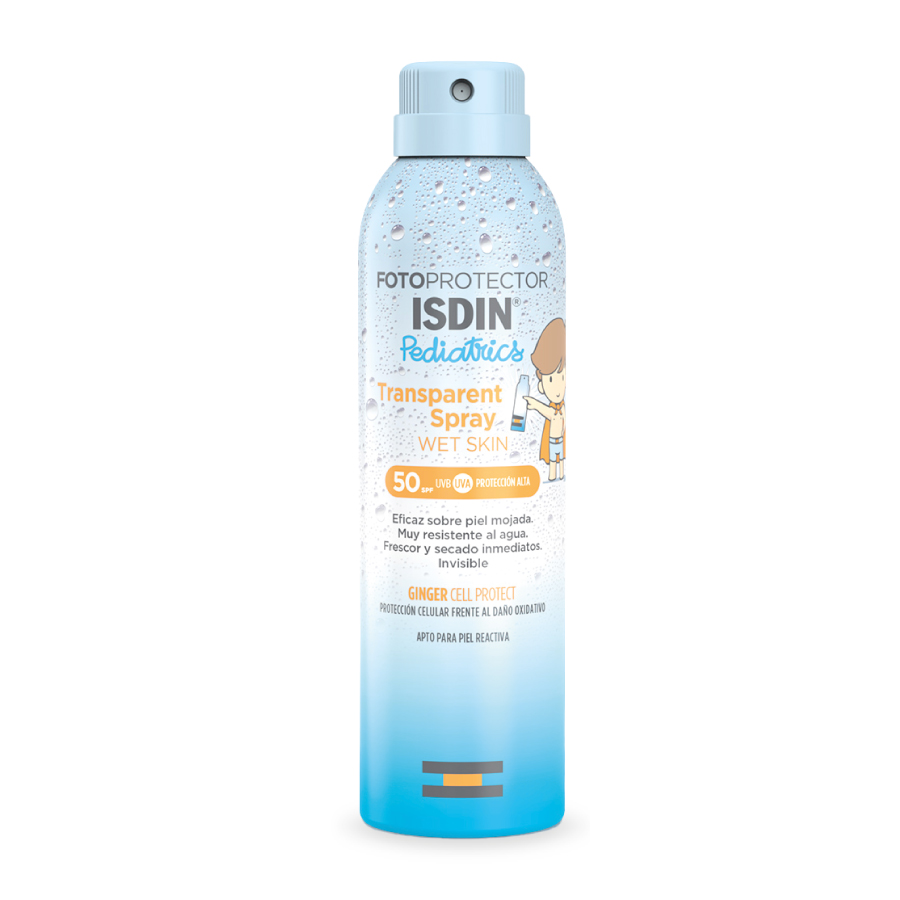 Imagen de Isdin fotoprotector transparent spray wet skin pediatrics   fps 50 250 ml