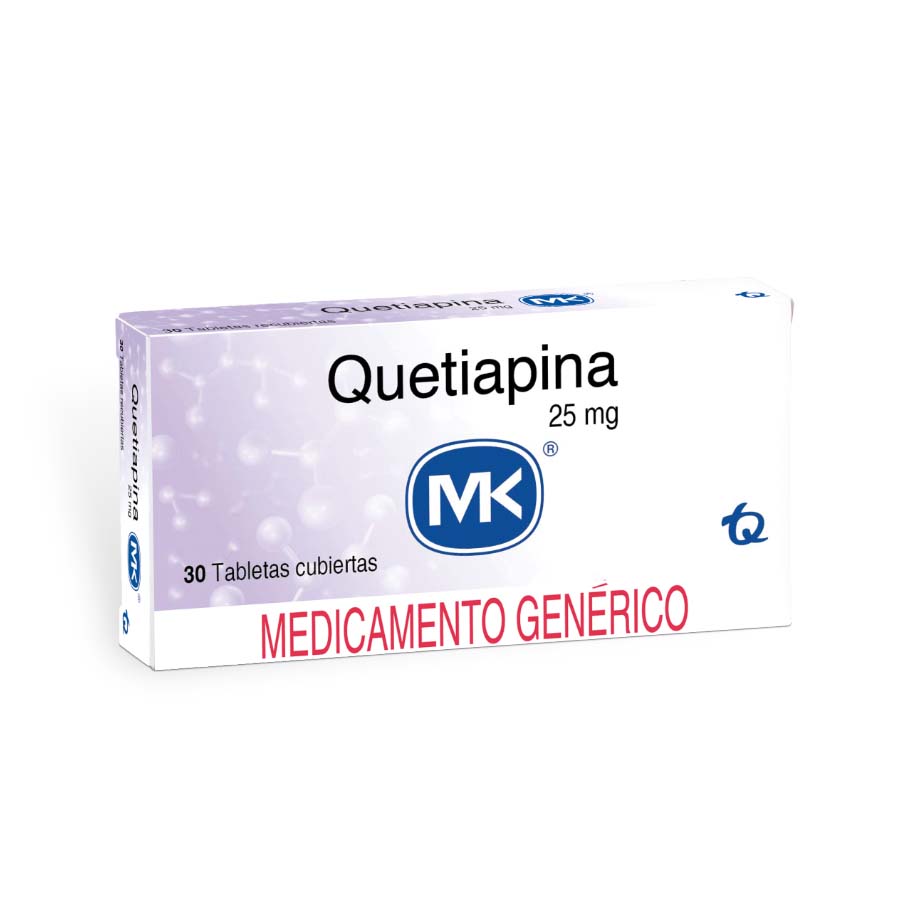 QUETIAPINA 25 mg TECNOQUIMICAS x 30 Tableta | Pharmacys