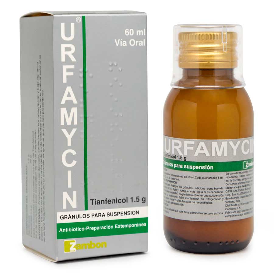 Imagen de Urfamycin 1.5gr farmayala - zambon suspensión naranja