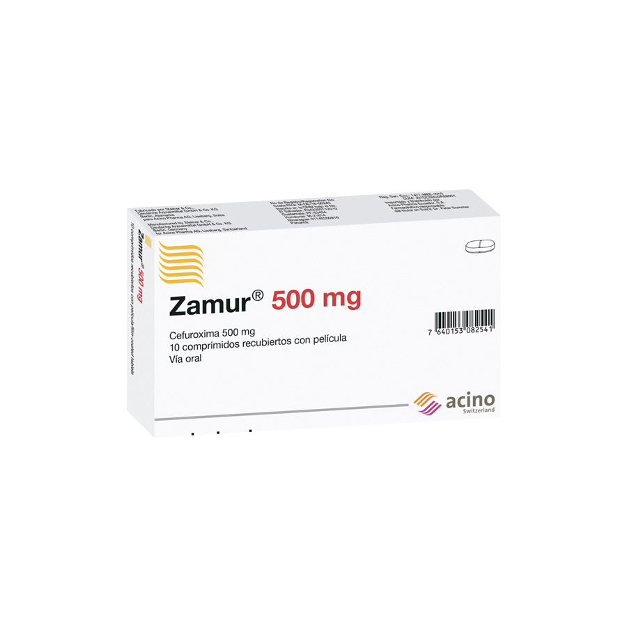 Imagen para Zamur 500mg Acino Pharma Comprimido Recubierto                                                                                   de Pharmacys