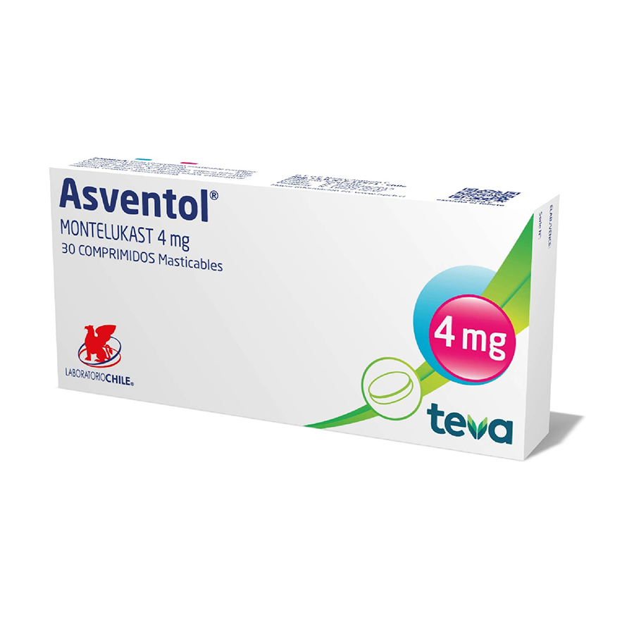 Imagen para Asventol 4mg Dyvenpro Representaciones Lab Chile Linea General Comprimidos Masticables                                           de Pharmacys