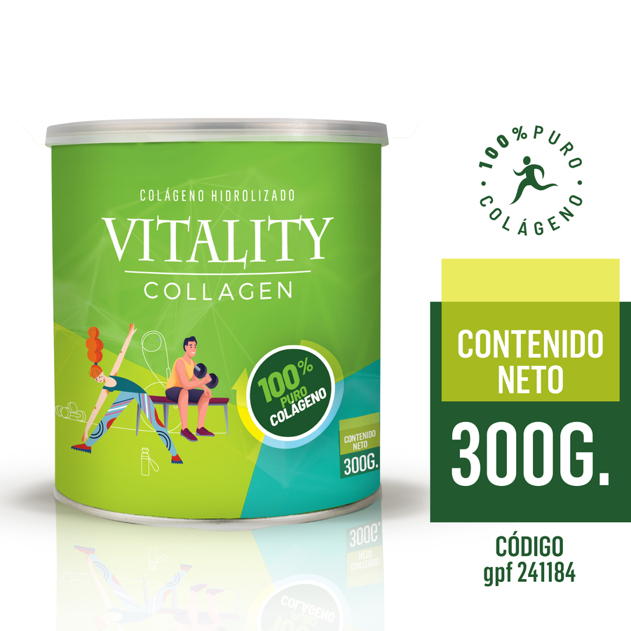 Imagen de Vitality Collagen Colageno Hidrolizado Al 100 En Polvo 300 g