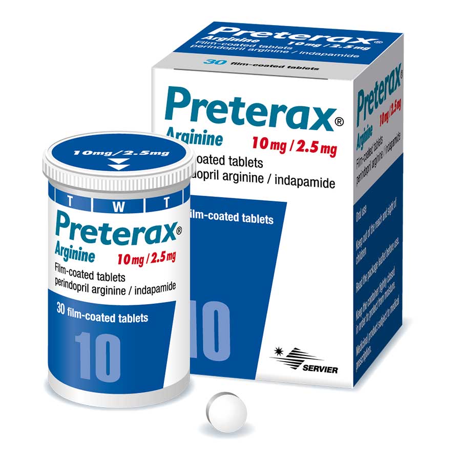 Imagen de Preterax 10/2.5mg Quifatex Repr Servier Comprimido Recubierto