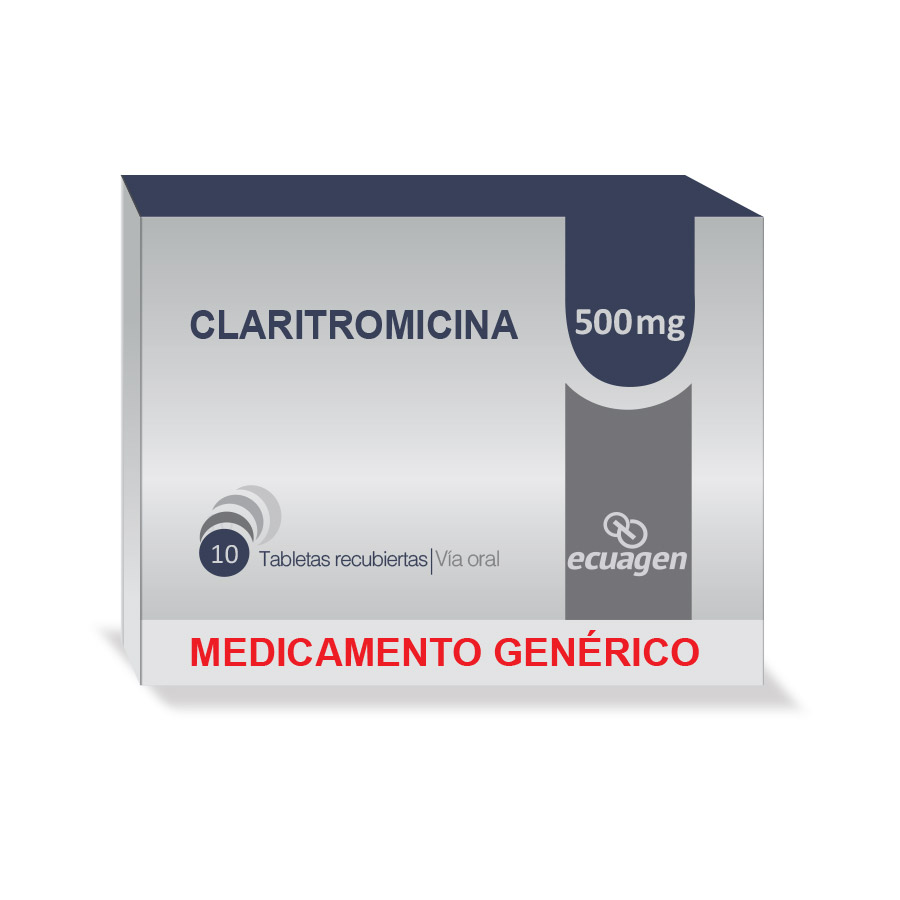 Imagen de Claritromicina 500mg dyvenpro ecuagen tableta